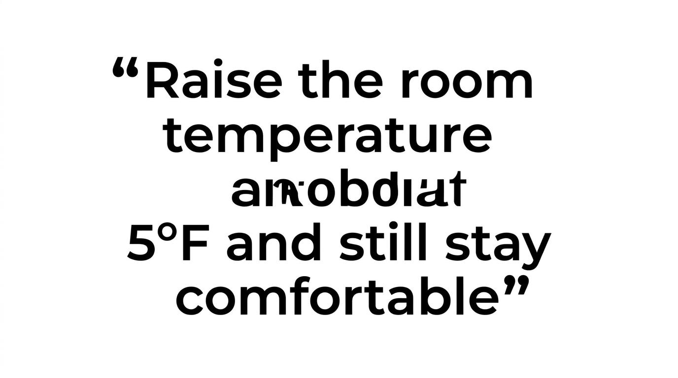 Large highlighted quote stating that bFan can let sleepers raise room temperature by about 5°F and still stay comfortable.