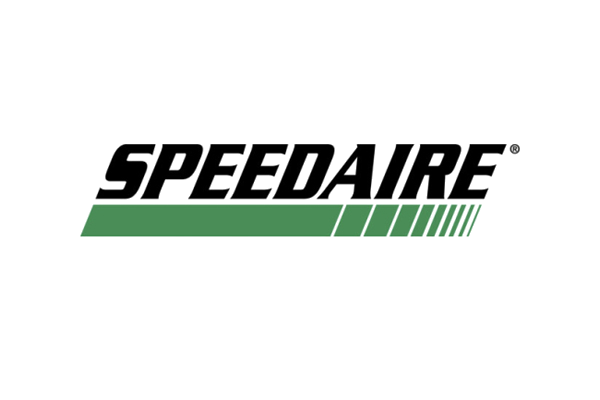 Speedaire brand logo with bold black letters and a green stylized speed bar underneath.
