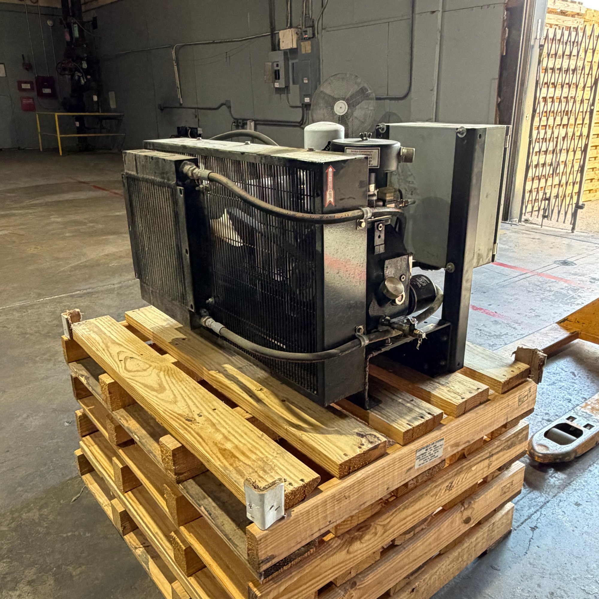 Rear angle of CAS 10 HP basemount rotary screw compressor