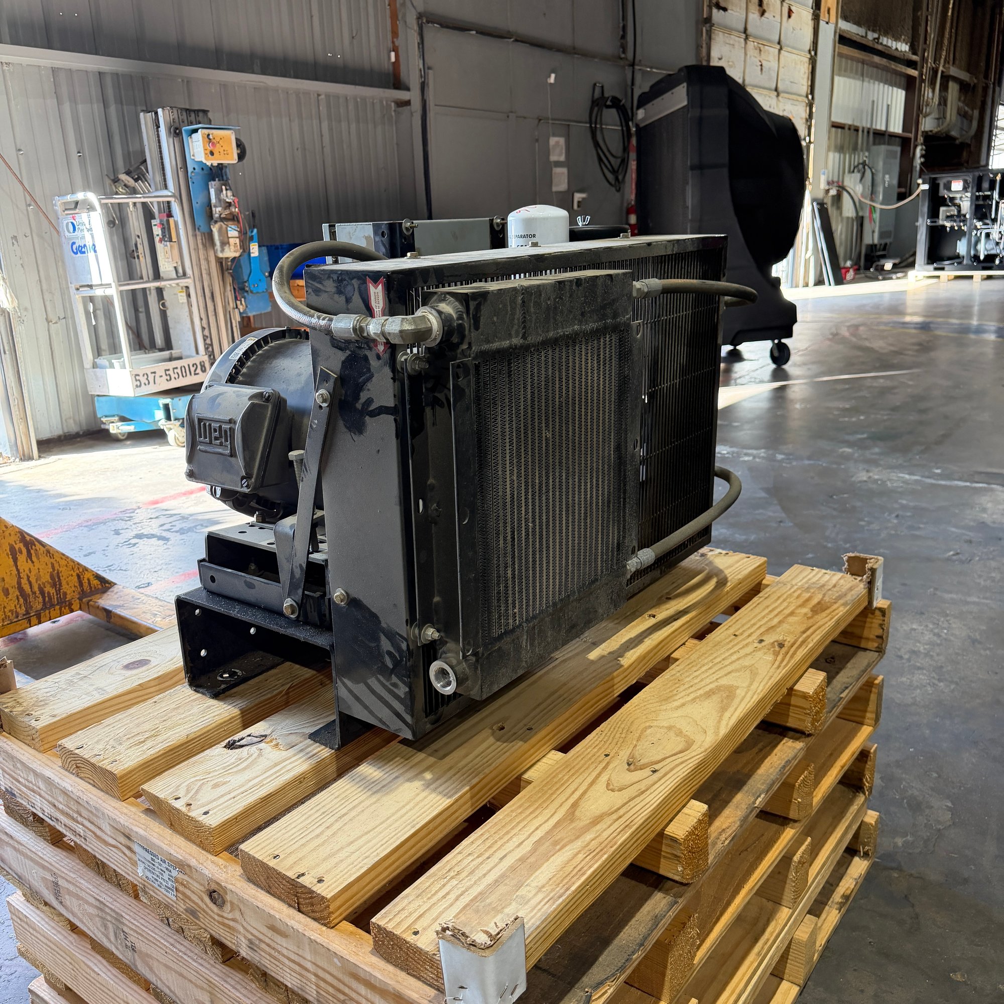 Cooler-side view of CAS RS103BM3-S compressor