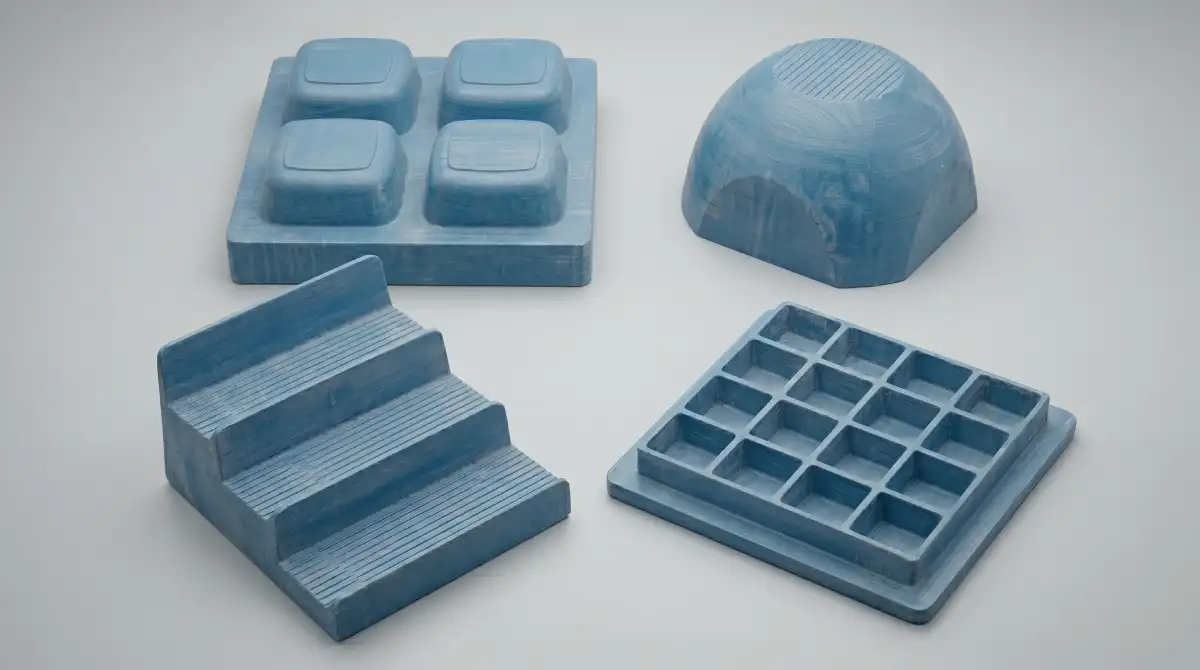 Molds for vacuum forming made from Raku-Tool plastic