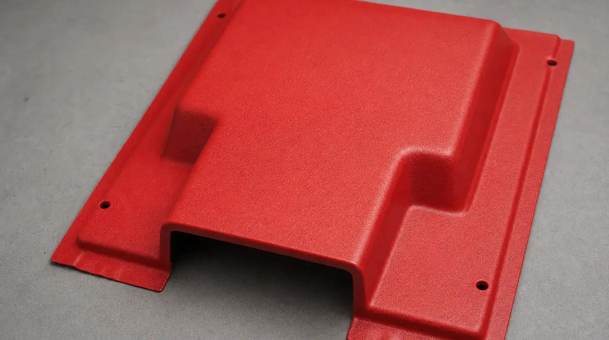 Thermoforming failure showing warped plastic sheet and poor material distribution