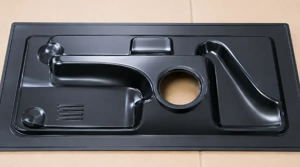 Vacuum formed plastic products made on industrial thermoforming machine