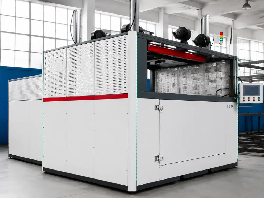 VORION automatic vacuum forming machine heating and forming system close-up