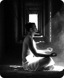 A man meditating