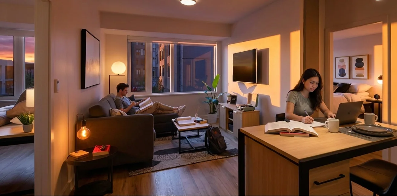 Ottawa university students are studying at the Revalie Ottawa student housing 2 bedroom unit