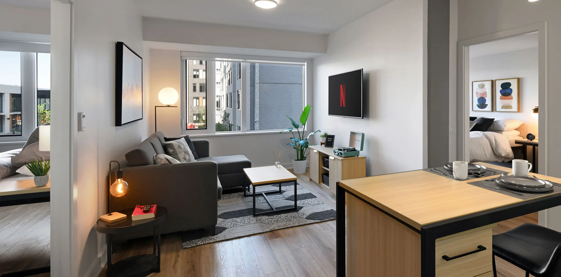 2 bedroom unit at the Revalie Ottawa student housing