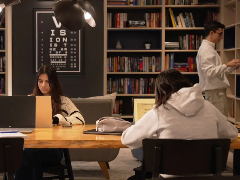 Students are studying in Revalie Ottawa library