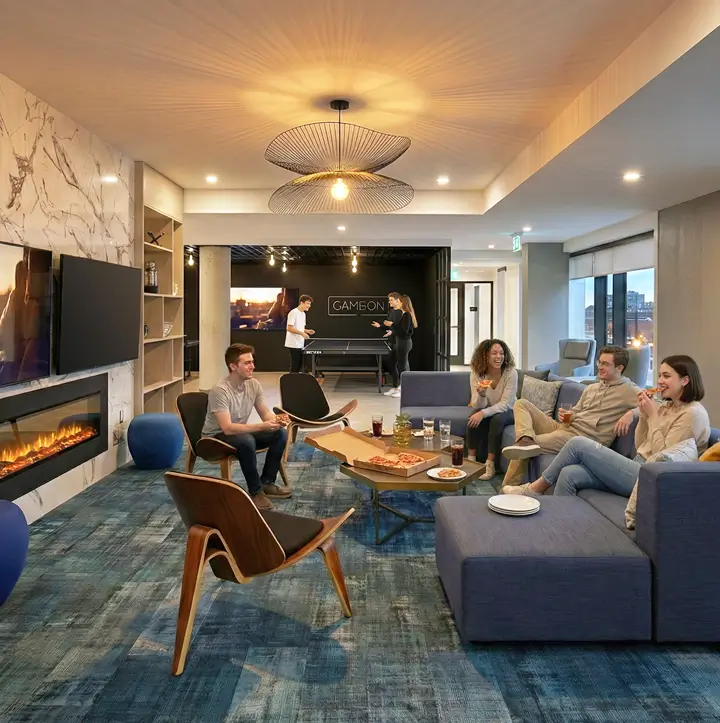 Ottawa university students socialize at Revalie Ottawa clubhouse 