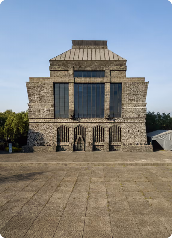 Museo Anahuacalli's volcanic stone facade