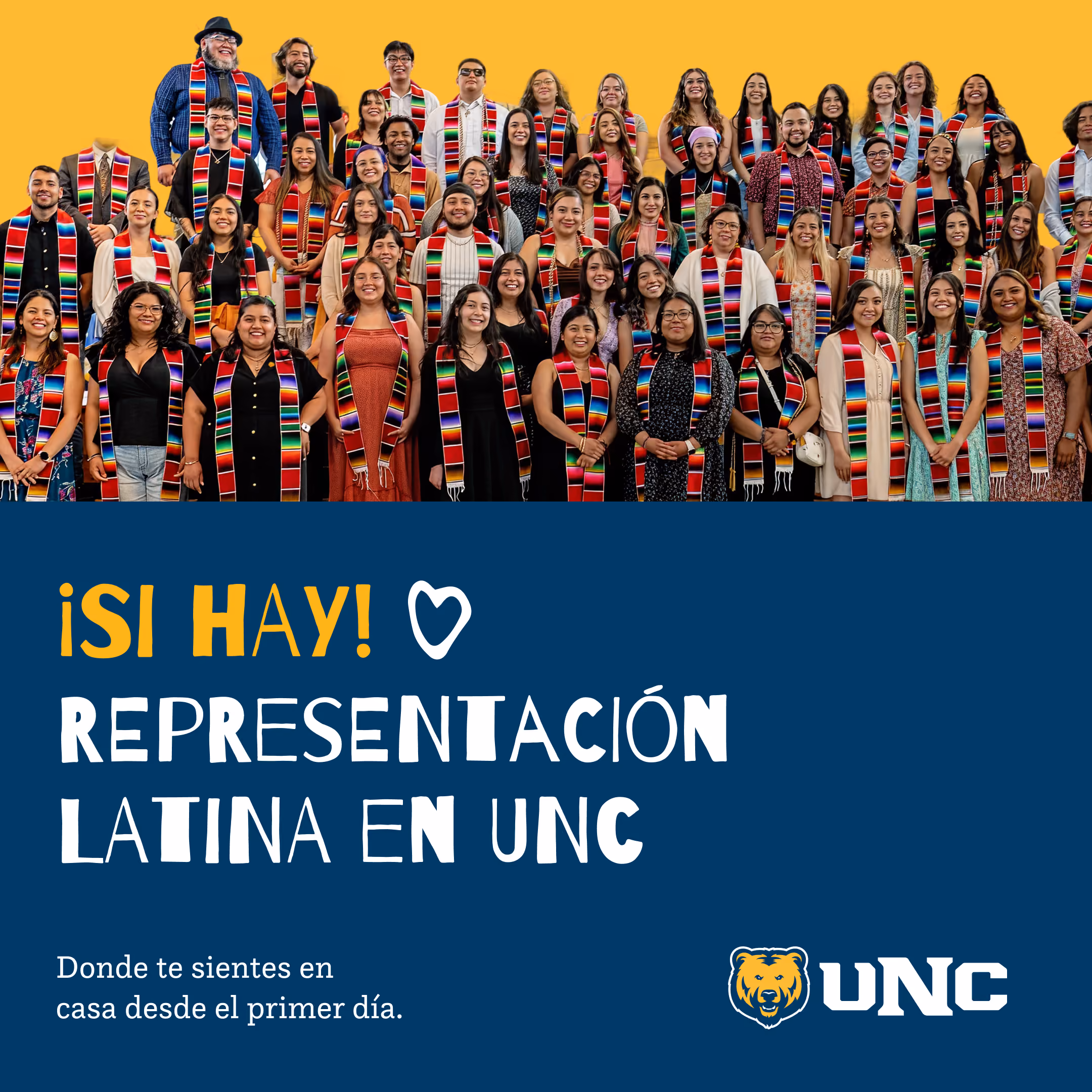 '¡Sí Hay! Representación Latina en UNC' — students in folklórico dress