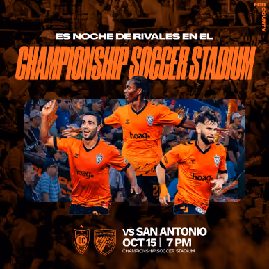 Cartel de partido del OCSC — 'Es noche de rivales' vs San Antonio