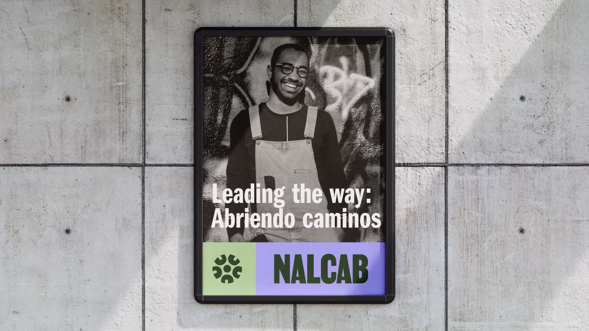 Framed NALCAB poster — 'Leading the way: Abriendo caminos'