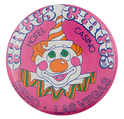 Recuerdo del casino Circus Circus con payaso
