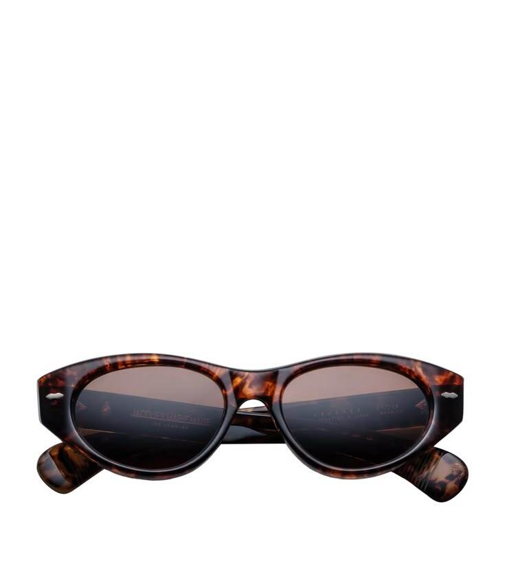 Lentes de sol ovalados de carey