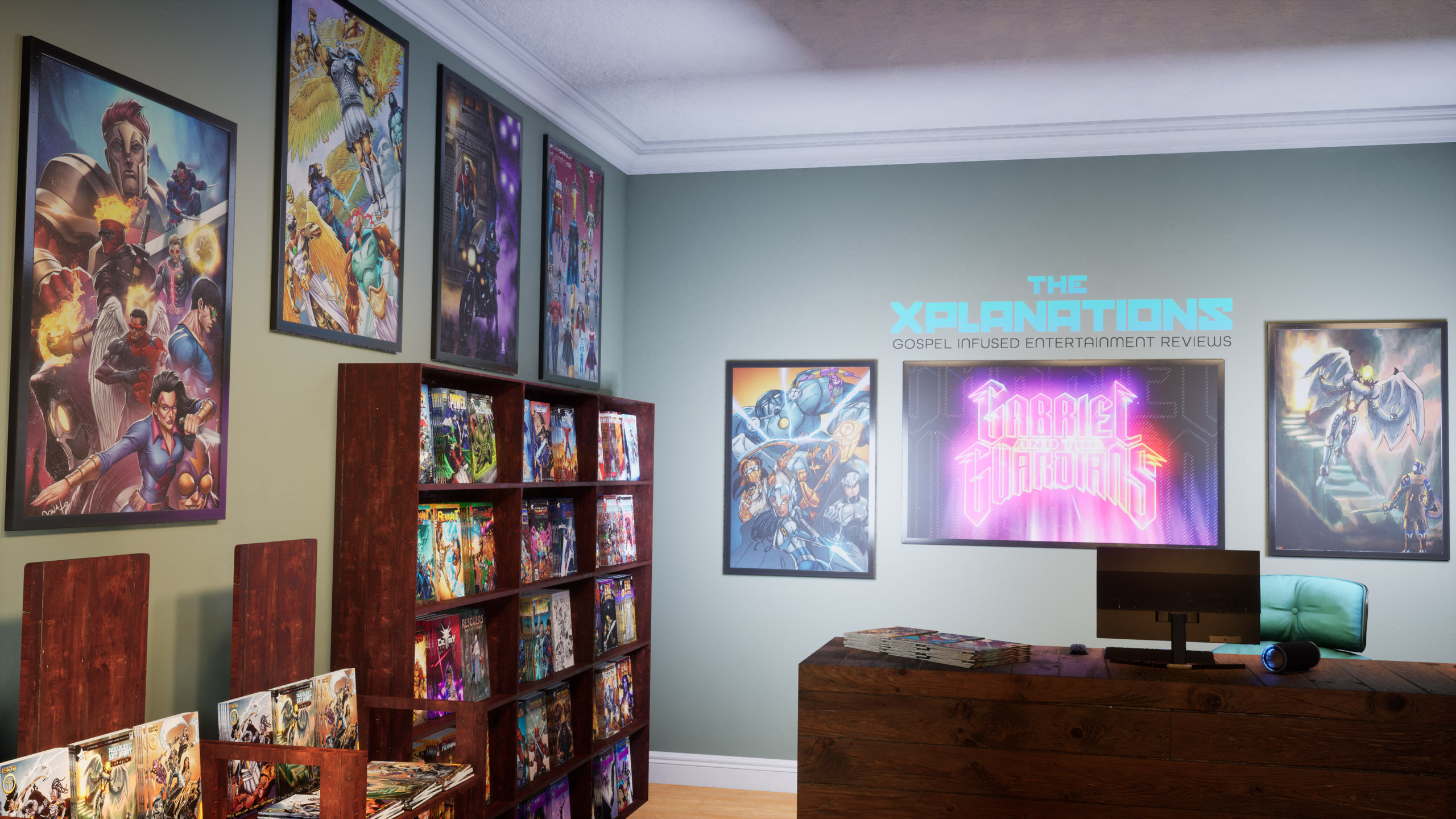 Comic Collection Replica — UE5 render