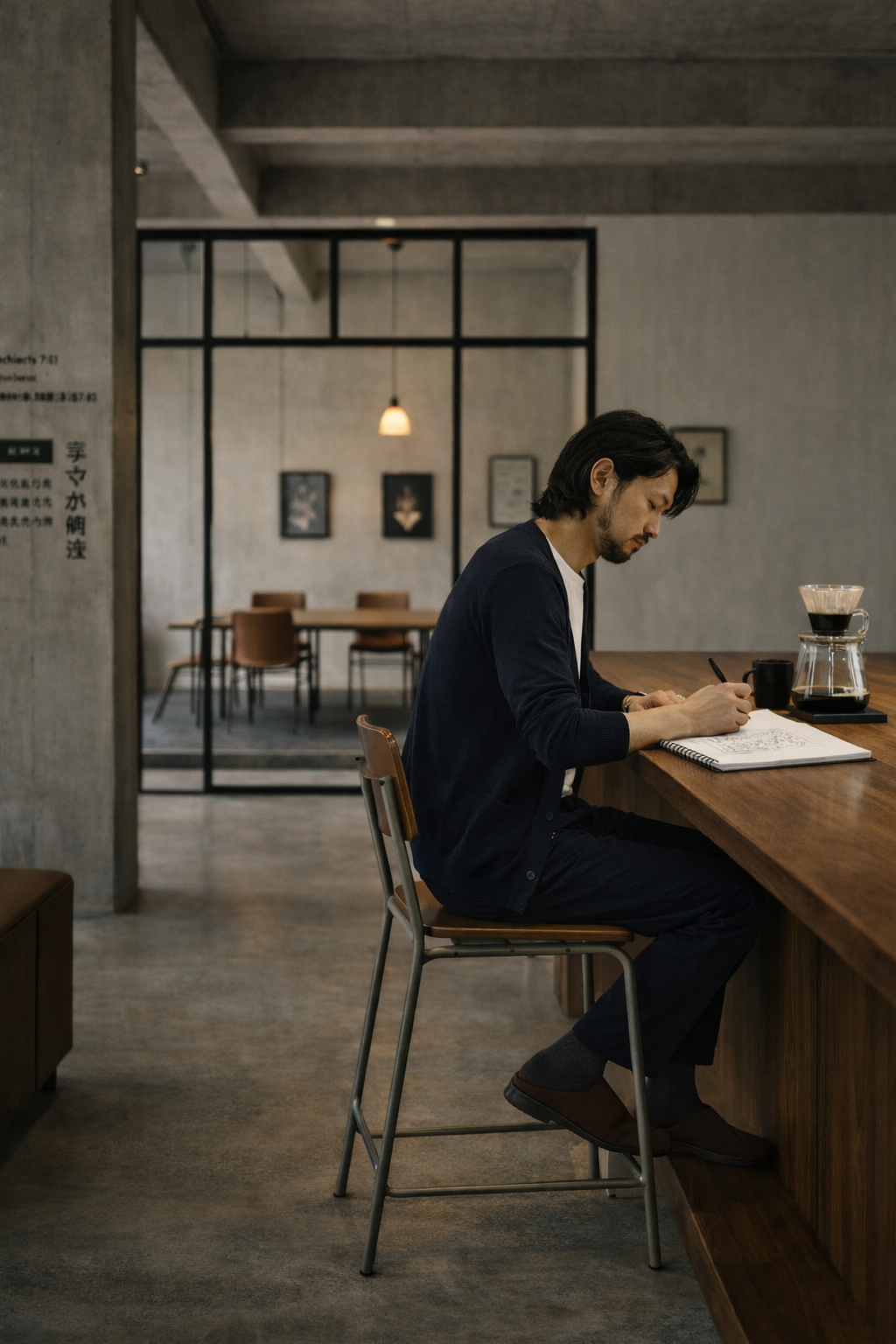 Person walking in olive suede KMRO mule slip-on shoes while traveling with suitcase and duffel bag in an urban setting.
