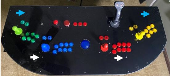 Remove the 2 Screws to Open the Joystick/Control Panel