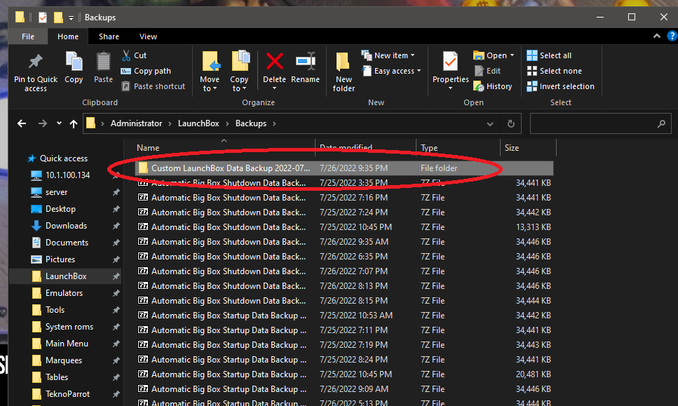 LaunchBox Extracted Files