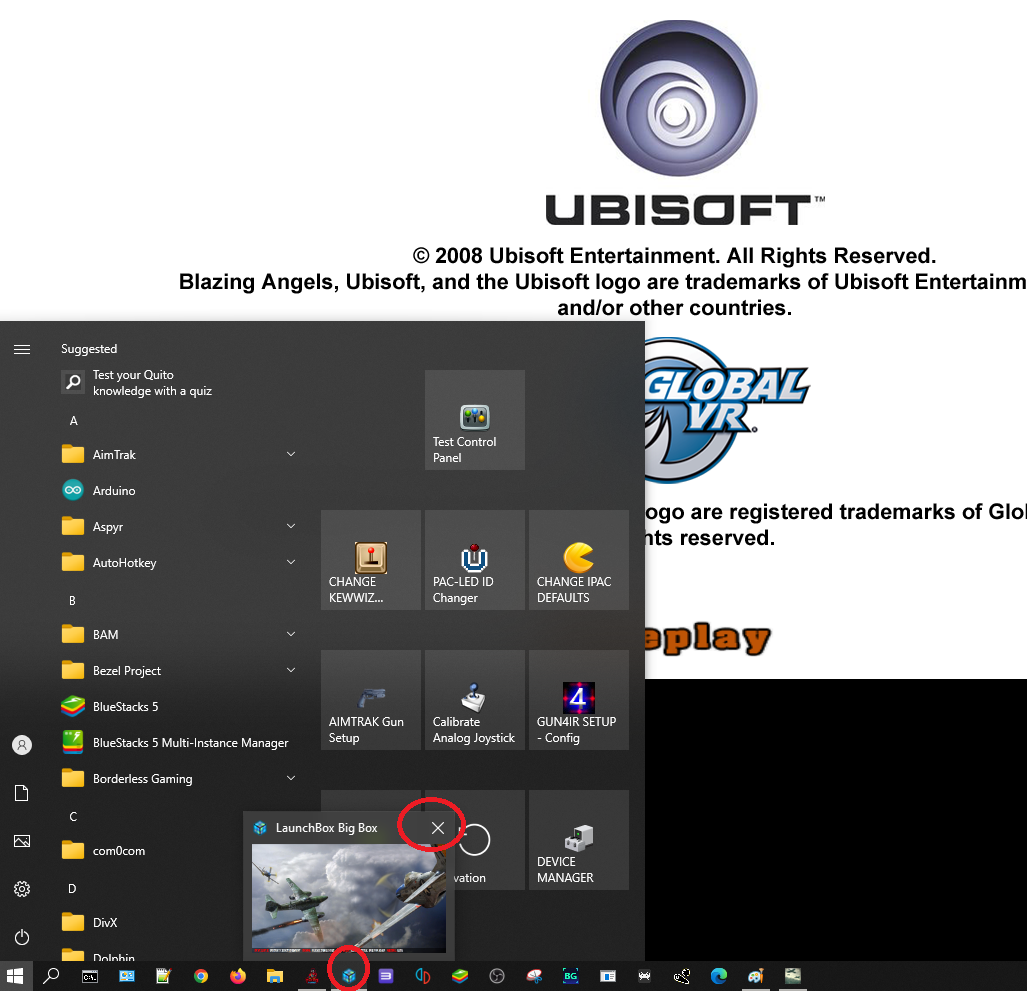 Right Clicking a Program on the Task Bar