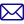 Blue outlined envelope icon on a white background, representing email or messaging.