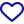 Blaues Herzsymbol mit abgerundeten Ecken.
