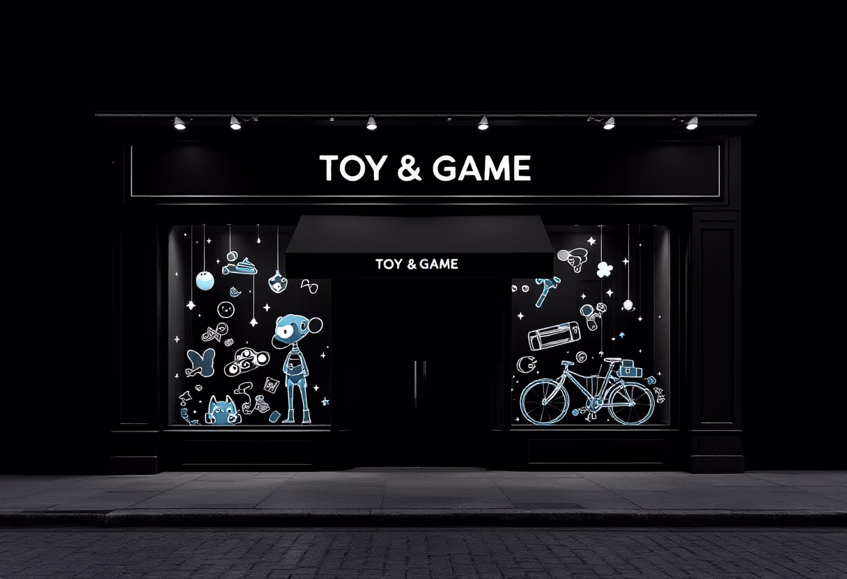 image of store exterior (for a toys & game store)