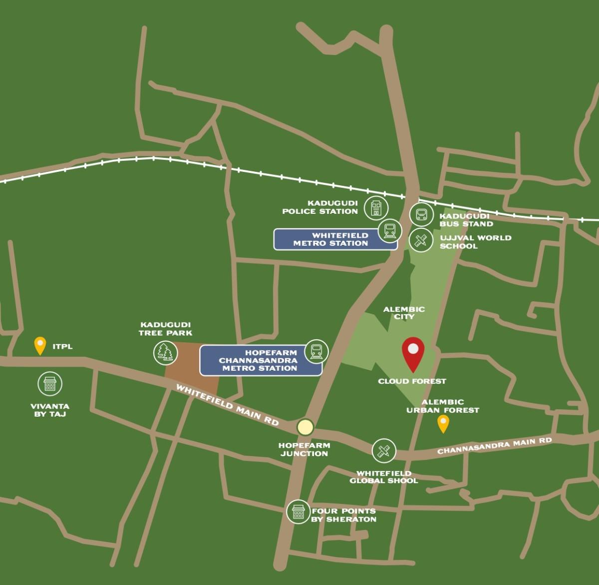 location map of alembic cloud forest alembic cloud forest location