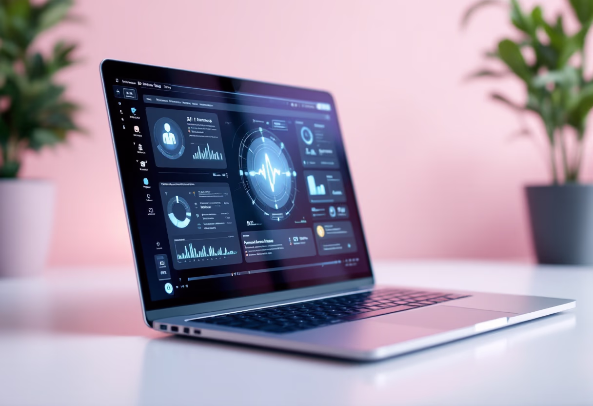 [background image] image of a healthcare professional using ai software