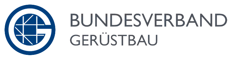 Logo der Firma Bünckertbau Gerüstbau mit einem blauen Kreis und weißen Linien.