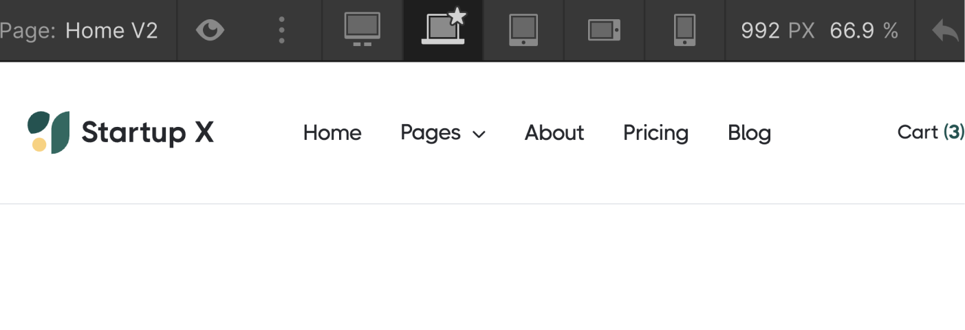 Responsive Design - Startup X Webflow Template