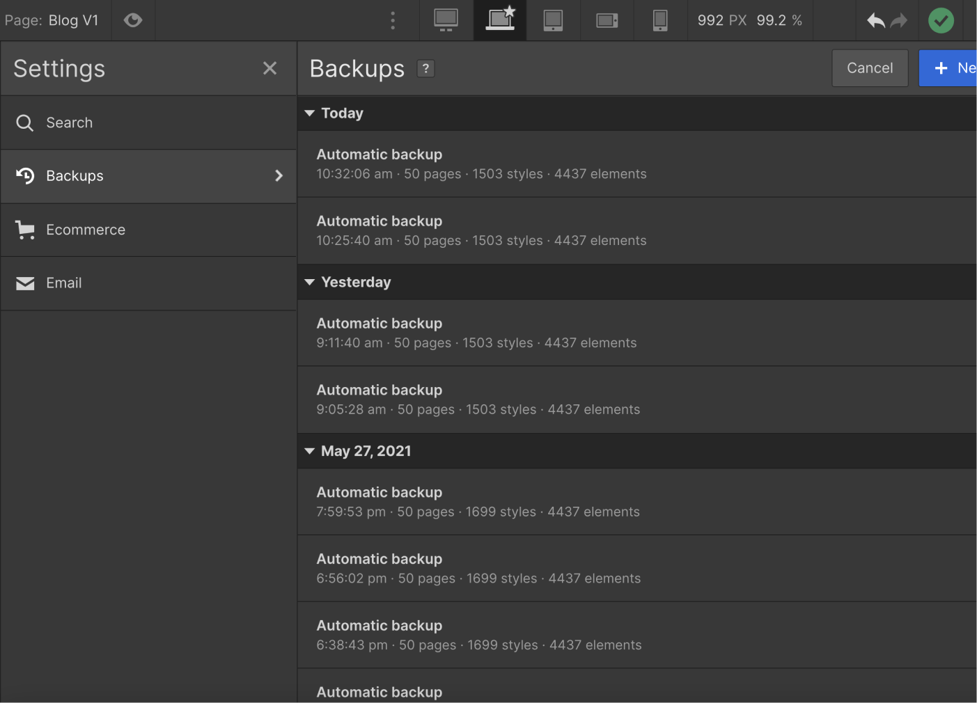 Backups - Startup X Webflow Template