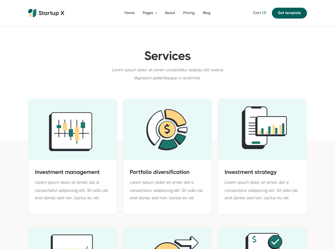 Services - Startup X Webflow Template