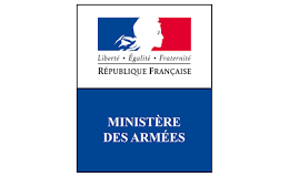 Logo du Ministère des Armées de la République Française avec texte Liberté, Égalité, Fraternité.