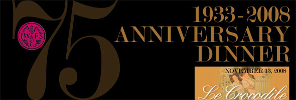 IWFS Celebrating 75 Years at Le Crocodile banner