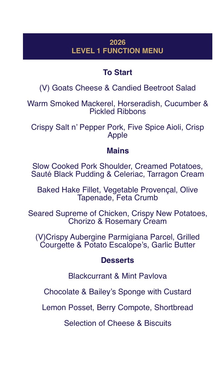 The End of Season menu