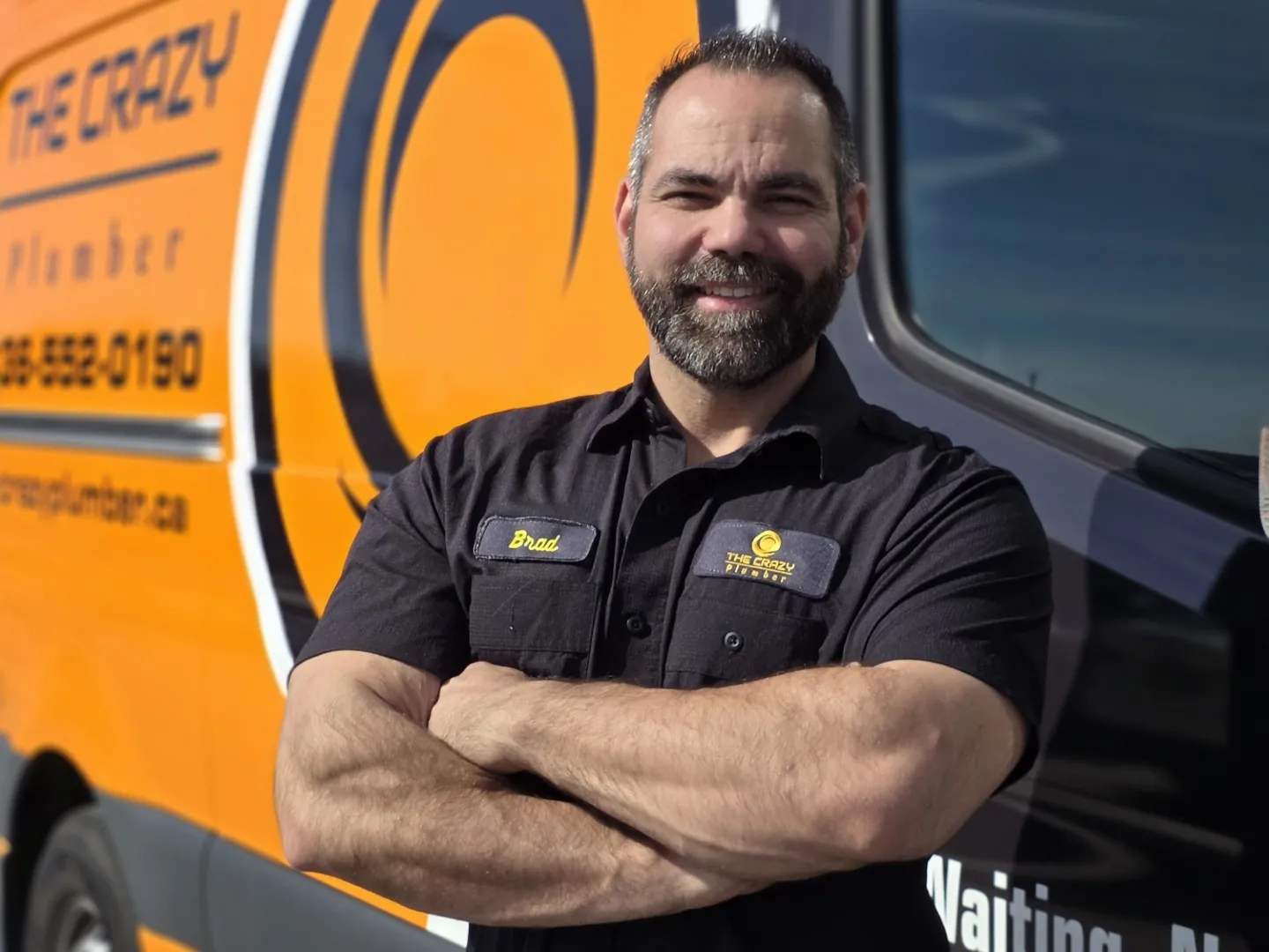 The Crazy Plumber plumbing service van and team in Port Coquitlam, British Columbia.
