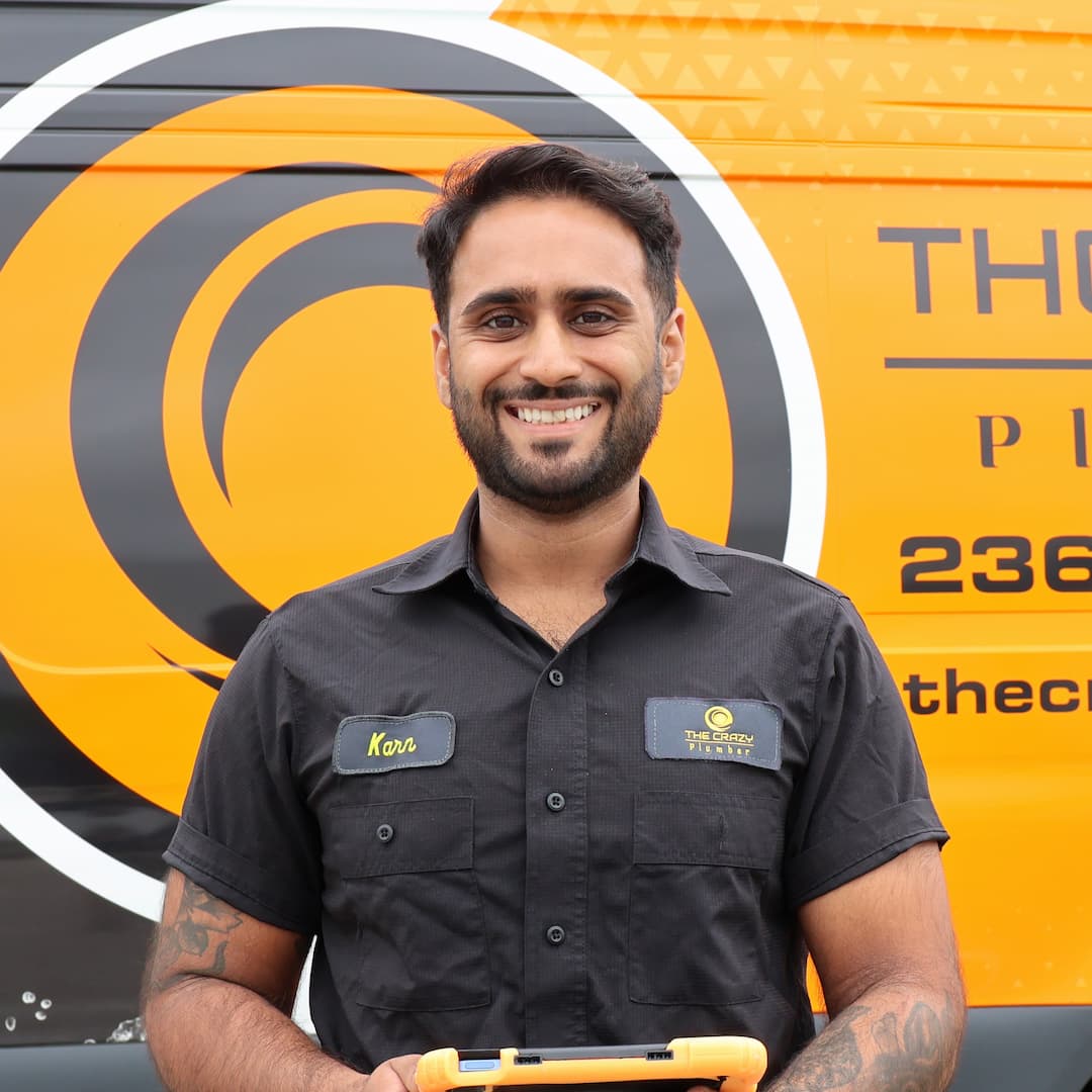 Karn, plumber at The Crazy Plumber