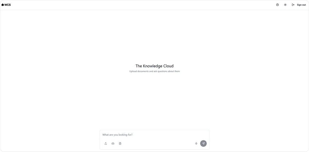 WCS knowledge cloud
