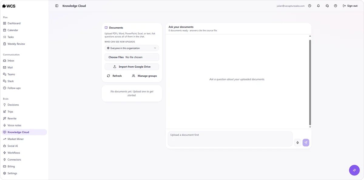 WCS knowledge cloud example