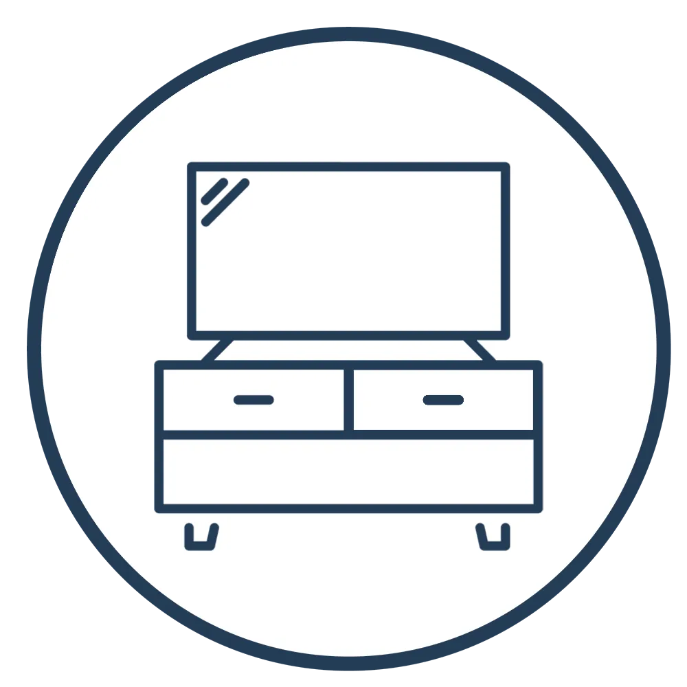 Icône d'une porte ouverte avec poignée visible dans un cercle.