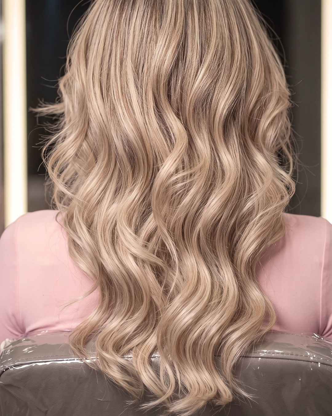 Soft blended blonde highlights result by Essa Makhoul at March14 Hair Studio Dubai