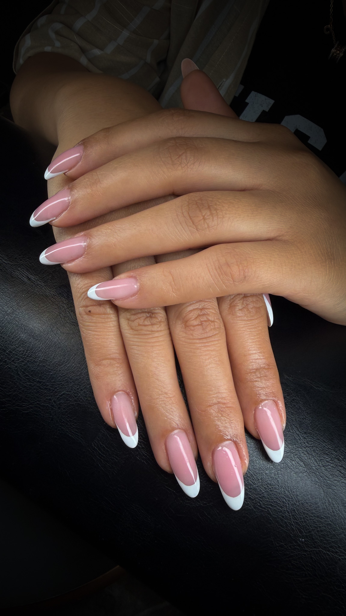 Classic French gel polish manicure in Dubai at March14 Beauty Residence Nails Theatre