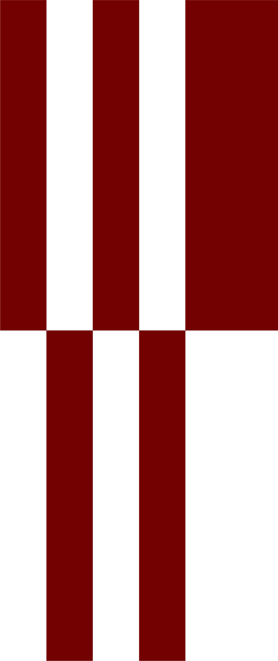 Geometric pattern of alternating vertical and horizontal dark red and black rectangles forming a grid.
