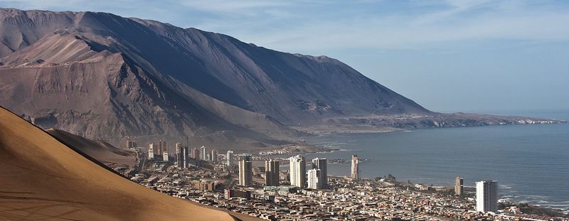 The Pacific port city of Iquique, Chile