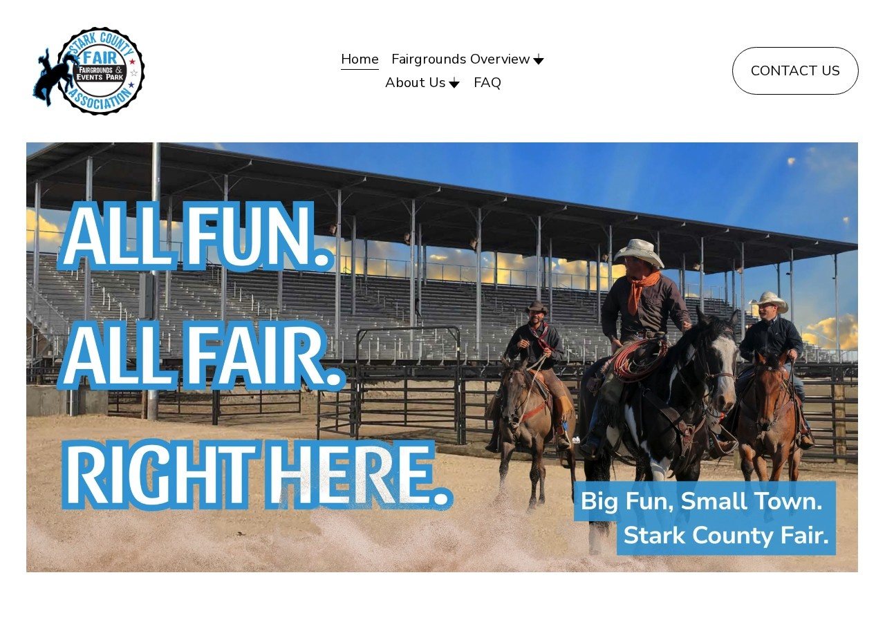 Stark County Fairgrounds website homepage, designed by Storyteller Studios