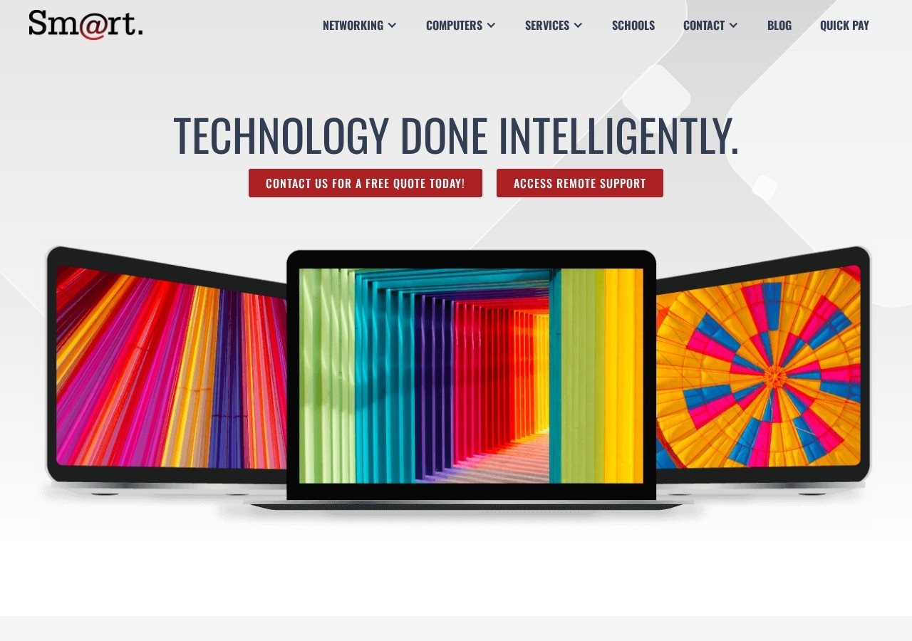 Smart Computers & Consulting website homepage, built by Storyteller Studios