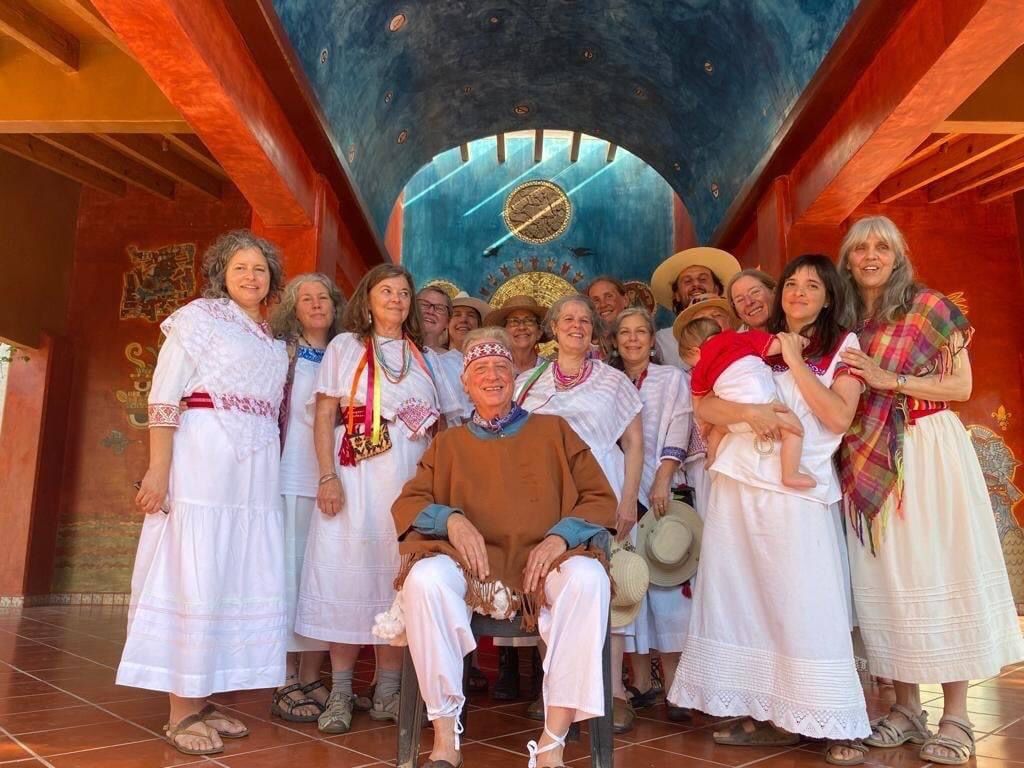 Weather workers gathered in their ceremonial temple in Tepozlan, Mexico