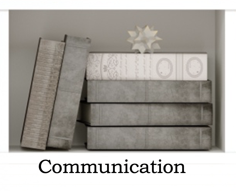 Communication Books Shelf