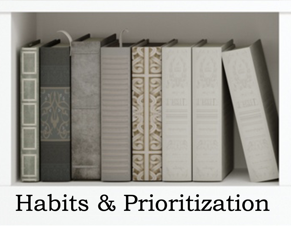 Habits & Prioritization Books Shelf